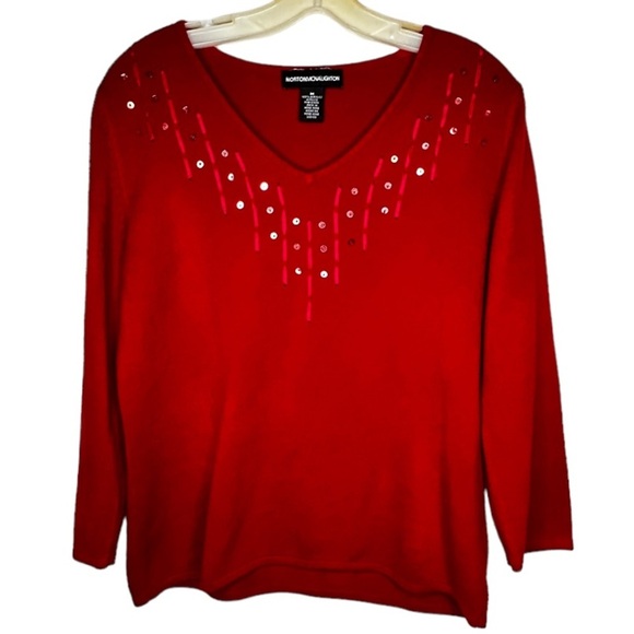 Norton McNaughton Red Sweater - Picture 1 of 5